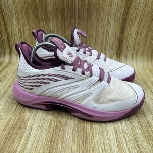 K-Swiss Speedtrac Women's Size 9.5 Tennis Shoes‎ White Purple Athletic Sneakers